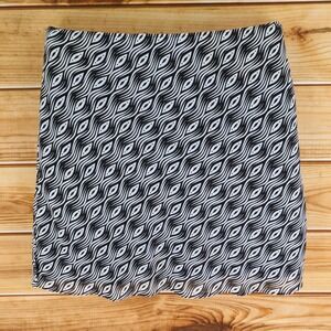 New York & Company Pencil Skirt Womens Sz XL Black Geometric Lined Stretch Waist